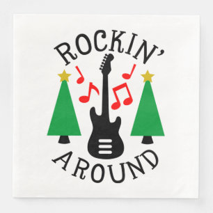 Rockin' Um den Weihnachtsbaum Serviette