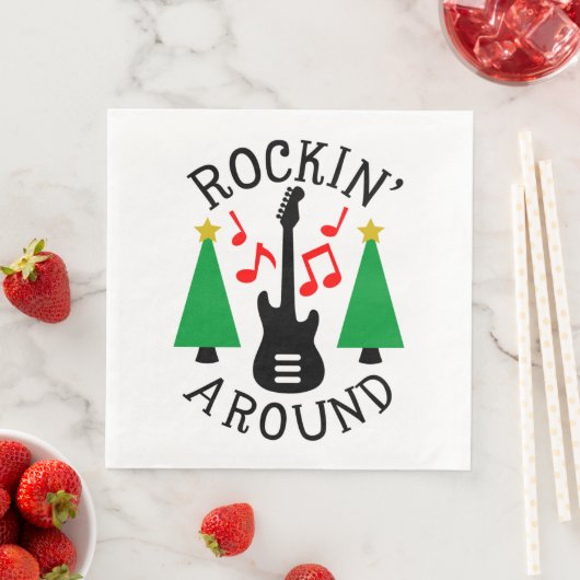 Rockin' Um den Weihnachtsbaum Serviette (Beispiel)