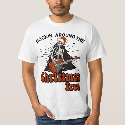 Rockin um den Weihnachtsbaum, Weihnachtskraut, C T-Shirt (Vorderseite)