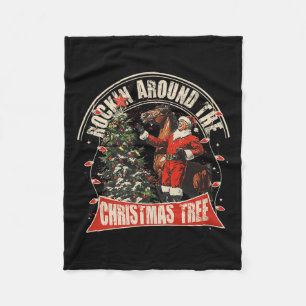 Rockin' um den Weihnachtslustigen Cowboy Trump Wir Fleecedecke