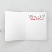 Rockin' um die Weihnachtsbaumkarten Feiertagskarte (Innenseite)