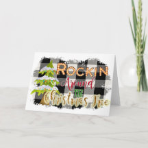 Rockin um die weiße weiße Weihnachtsbaume drinnen