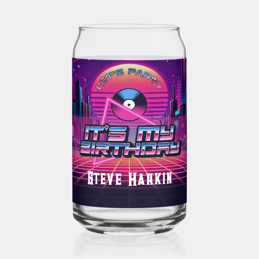 Rockin Vaporwave Party Dosenglas (Rückseite)