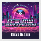 Rockin Vaporwave Party Fensteraufkleber (Blatt)