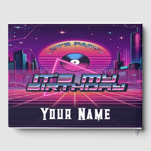 Rockin Vaporwave Party Gästebuch (Rückseite)