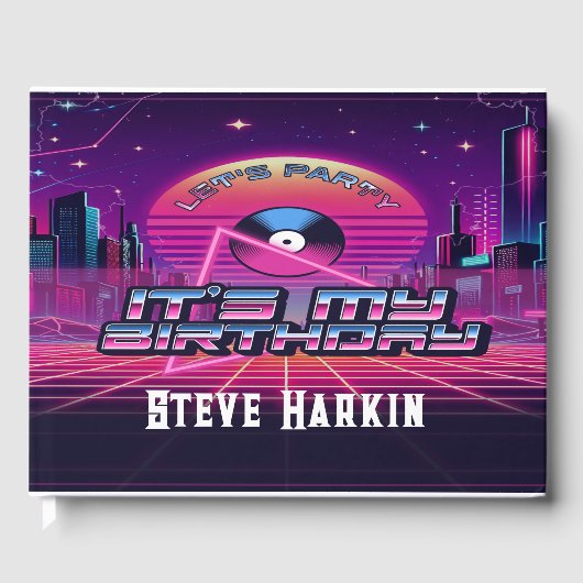 Rockin Vaporwave Party Gästebuch (Vorderseite)