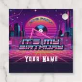 Rockin Vaporwave Party Geschenkanhänger (Rückseite)