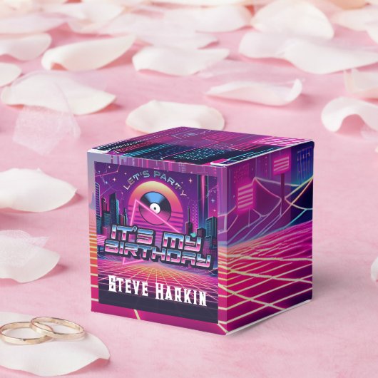 Rockin Vaporwave Party Geschenkschachtel (Hochzeit)