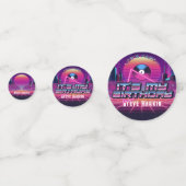 Rockin Vaporwave Party Konfetti (Rückseiten)
