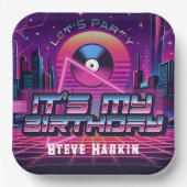 Rockin Vaporwave Party Pappteller (Vorderseite)