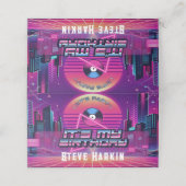 Rockin Vaporwave Party Platzkarte (Außenseite Aufgefaltet)