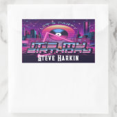 Rockin Vaporwave Party Rechteckiger Aufkleber (Tasche)