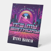 Rockin Vaporwave Party Sockelschild (Vorderseite)