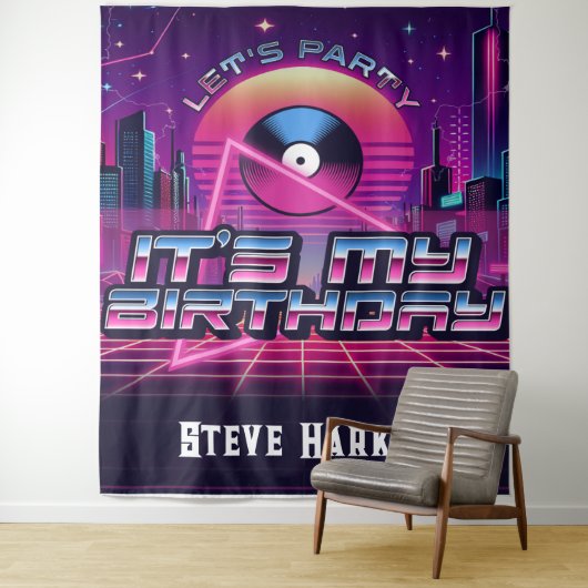 Rockin Vaporwave Party Wandteppich (Beispiel)