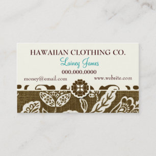 ROCKIN VINTAGE HAWAII GESCHÄFTS-KARTE VISITENKARTE