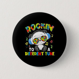 Rockin' zu einem anderen Tune Panda Autismus Bewus Button