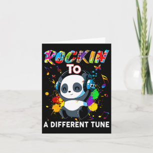 Rockin' zu einem anderen Tune Panda Autismus Bewus Karte