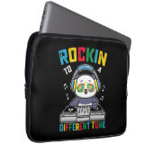 Rockin zu einem anderen Tune Panda Autismus Bewuss Laptopschutzhülle (Vorne Rechts)
