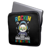 Rockin zu einem anderen Tune Panda Autismus Bewuss Laptopschutzhülle (Vorderseite Links)