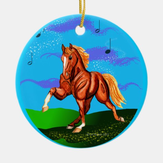 Rockin zur Walkin Tennesee Wanderer-Verzierung Keramikornament (Vorne)