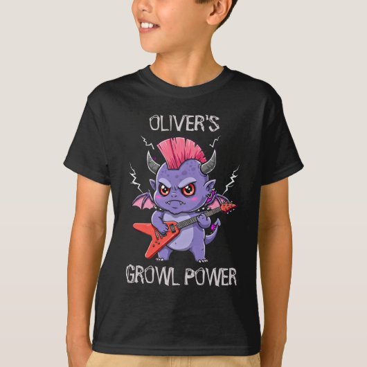 Rocking Baby Dragon - Growl Power T-Shirt (Vorderseite)