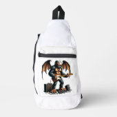 Rocking Bigfoot Shred auf Gitarre Crossbody Bag (Vorderseite)
