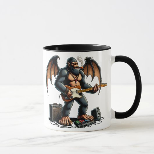 Rocking Bigfoot Shred auf Gitarre Tasse (Rechts)