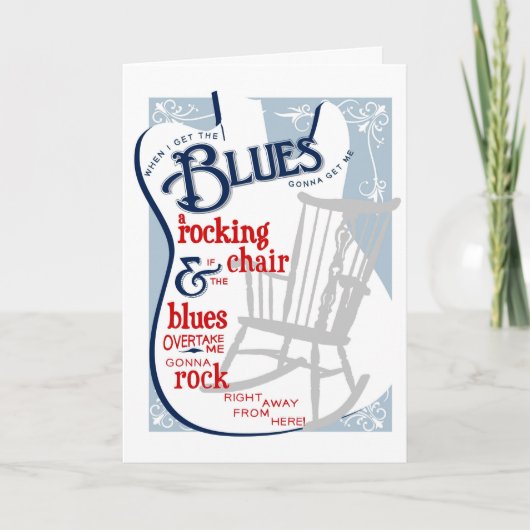 Rocking Blues Birthday Card Karte (Vorderseite)