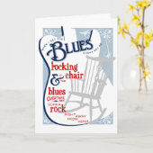 Rocking Blues Birthday Card Karte (Gelbe Blume)