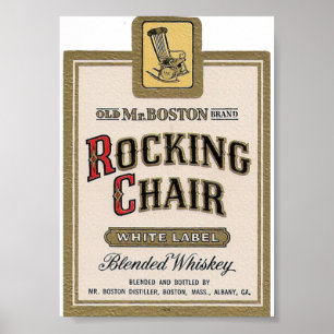 Rocking Chair Blended Whiskey Vintage-Cover-Anzeig Poster
