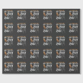 Rocking Chair Walking Aid Rock Music 60. Geburtsta Geschenkpapier (Flach)