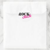 Rocking Chick Runder Aufkleber (Tasche)
