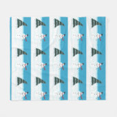 Rocking Dancing Snowman Weihnachts Fleece Decken (Vorderseite (Horizontal))