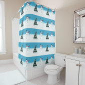 Rocking Dancing Snowman Weihnachtsduschvorhänge Duschvorhang (Beispiel)