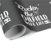 Rocking der Ölfeld-Ehefrau Life-Ölplattform Geschenkpapier (Rolleneckpunkt)