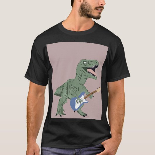 Rocking Dinosaurier T-Shirt (Vorderseite)