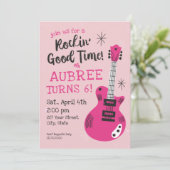 Rocking Good Time Rockstar Einladung zum Geburtsta (Stehend Vorderseite)