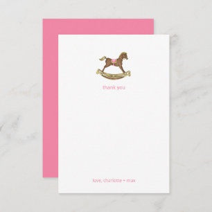 Rocking Horgirl Baby Dusche Danke