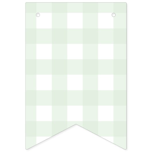 Rocking Hors Green Gingham Baby Shooting Bunting Wimpelkette (Erste Fahne)
