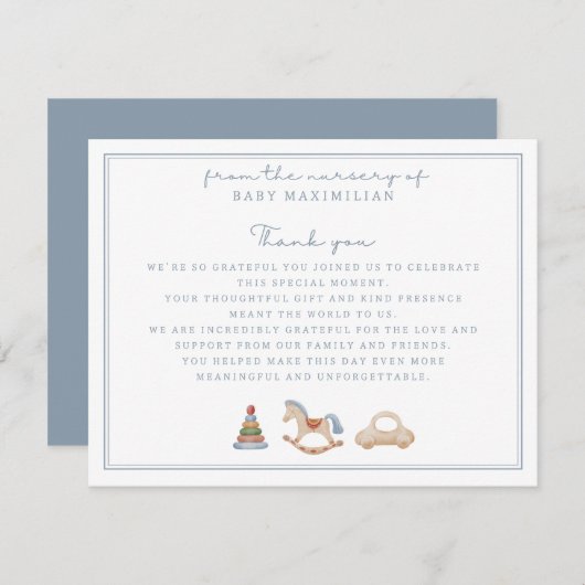 Rocking Horse, aus dem Kinderzimmer von, danke, da Einladung (Vorne/Hinten)