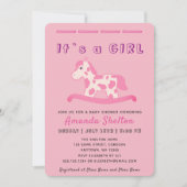 Rocking Horse Baby Dusche Einladung (Vorderseite)