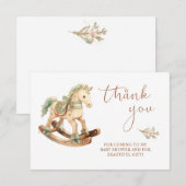 Rocking Horse Baby Dusche Vielen Dank Begleitkarte (Vorne/Hinten)