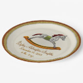 Rocking Horse Baby (Personalisiert) Pappteller (Schrägansicht)