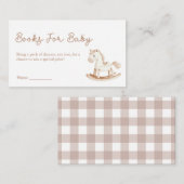 Rocking Horse Baby Shower Books for Baby Begleitkarte (Vorne/Hinten)