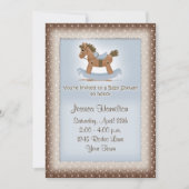 Rocking Horse Baby Shower Einladung (Vorderseite)