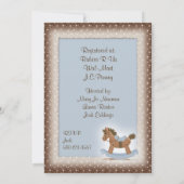 Rocking Horse Baby Shower Einladung (Rückseite)