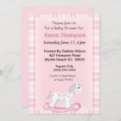 Rocking Horse Baby Shower Einladung