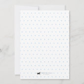 Rocking Horse Baby Shower Einladung Blau (Rückseite)