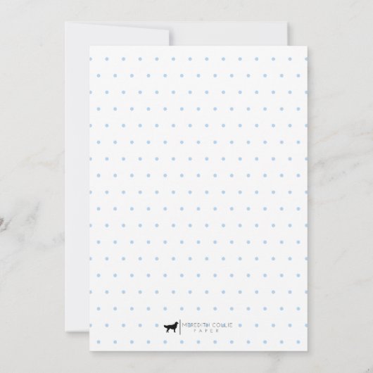 Rocking Horse Baby Shower Einladung Blau (Rückseite)