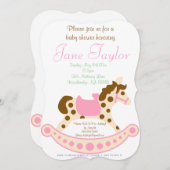 Rocking Horse Baby Shower Einladungen (Vorne/Hinten)